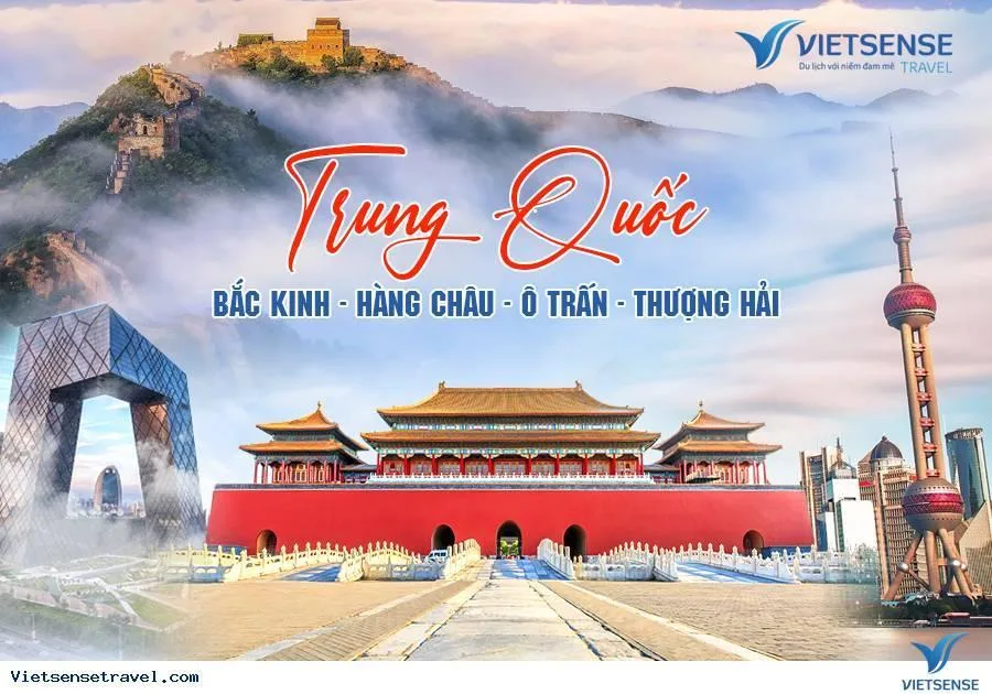 BẮC KINH - THƯỢNG HẢI - HÀNG CHÂU - Ô TRẤN 6N5Đ VNA