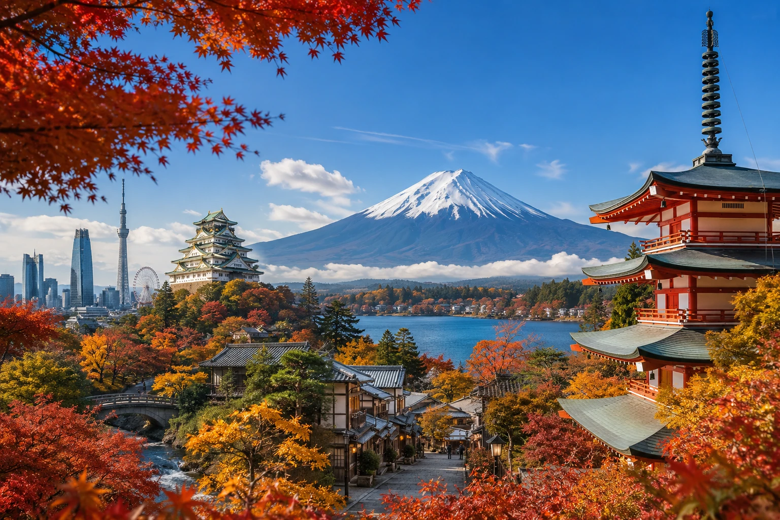 NHẬT BẢN MÙA THU 7N6D: TOKYO - NÚI PHÚ SĨ - NAGOYA - KYOTO - OSAKA